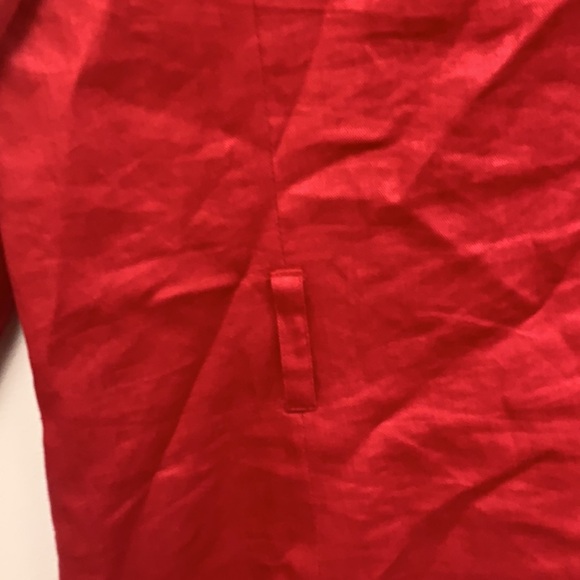 Valerie Stevens size 12 Red Linen Jacket - Picture 7 of 10